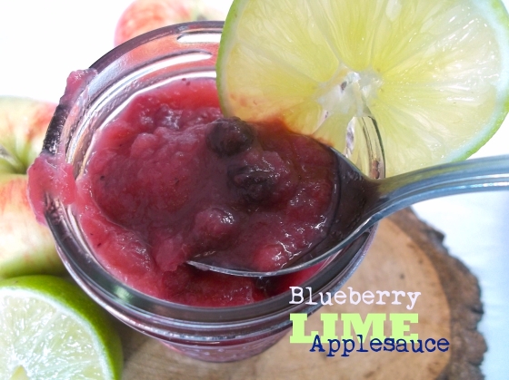 Blueberry Lime Applesauce with Ginger
