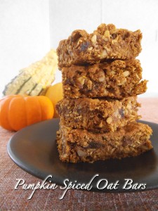 Dairy Free Oat Bars with Pumpkin, Spelt Four, and Dates