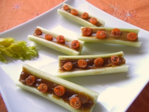 Carrot Ladybugs on a Celery Stick