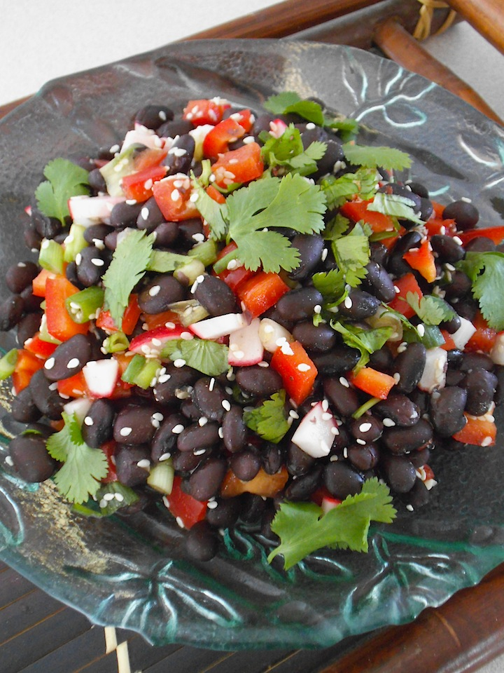 Sesame Black Bean Salad | Swirls and Spice