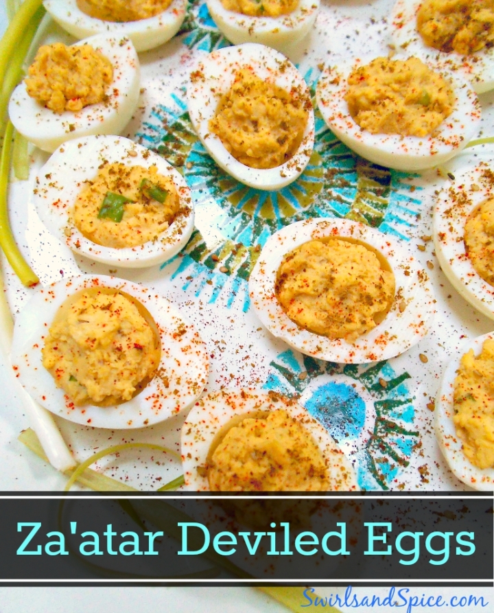 Za'atar Deviled Eggs | Swirls and Spice