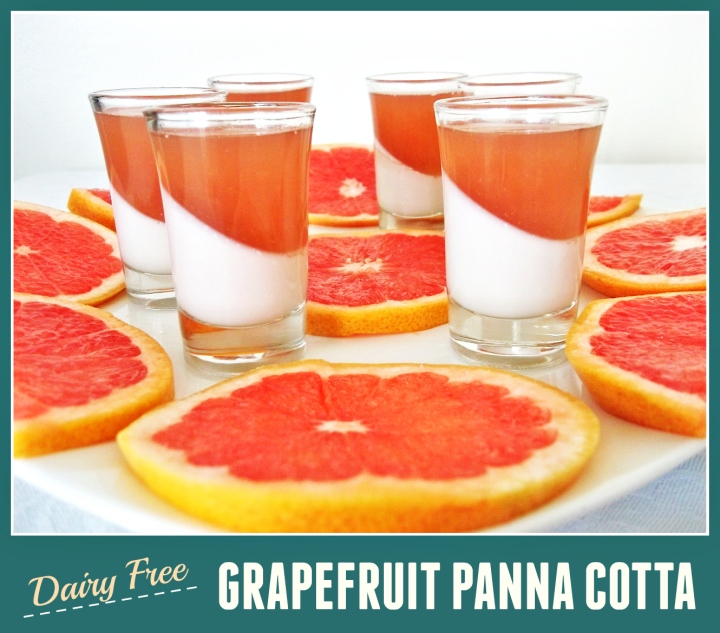 Grapefruit Gelatin Panna Cotta Cups | Swirls and Spice