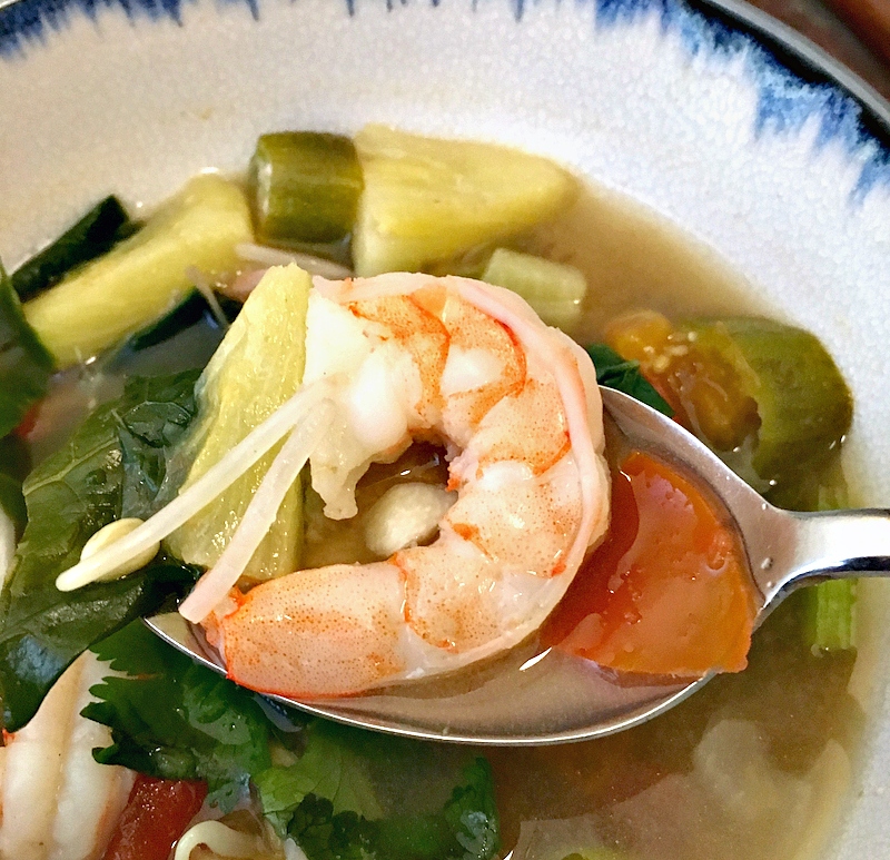 Vietnamese Sour Soup with Shrimp & Pineapple | Swirls and Spice