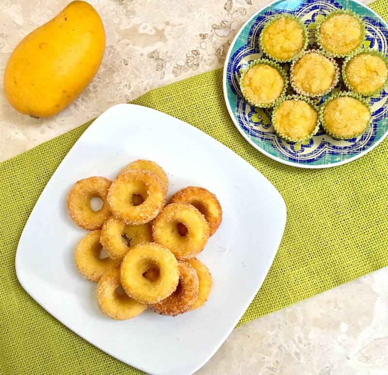 Flourless Mango Mini Muffin + Donuts | Swirls and Spice