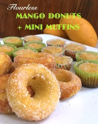 Flourless Mango Mini Muffins & Donuts | Swirls and Spice